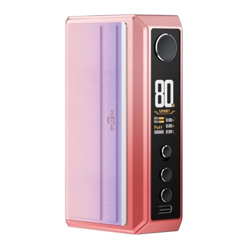 VOO'POO Drag 5 Box Mod 177 W Vape Dual 18650 Baterías (Baterías no incluidas) Smart/RBA/TC/ECO Mode GENE TT 2.0 Chip Cigarrillo Electrónico Original (sakura rosa) - No Nicotine