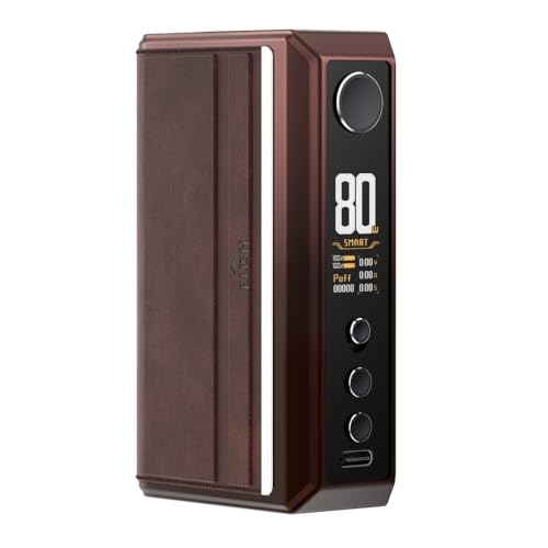 Original VOO'POO Drag 5 Mod 177 W Vape Dual 18650 baterías (baterías no incluidas) GENE TT 2,0 Chip Modo inteligente/RBA/TC/ECO cigarrillo electrónico (Marrón degradado) - No Nicotine
