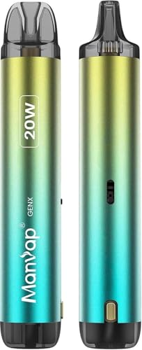 Manvap Vaper Kit de Cigarrillo Electrónico, Atomizador Sin Nicotina (Verde púrpura)