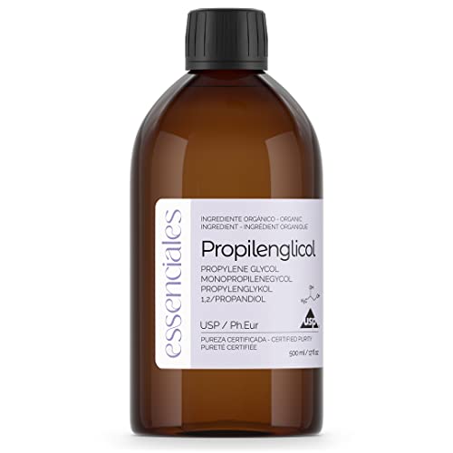 Essenciales - Propilenglicol USP - Pureza Certificada - 500 ml - PG Base | Uso Farmacéutico - Grado Alimentario - Vapeo