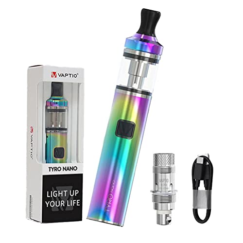 VAPTIO Nano Kit Simple Vape Pen Pod Starter Kit 900mAh Batería 30W 2.0ml Tanque Cigarrillo electrónico sin líquido ni nicotina (Colorido)