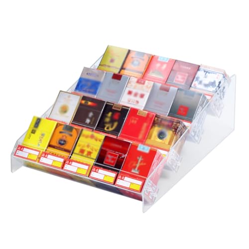 Soporte de exhibición de cigarrillos comercial, estante de exhibición de vitrinas de pared/encimera for tiendas minoristas de conveniencia Tiendas Tiendas Vapes Gabinete de exhibición(4 layers 8 colum