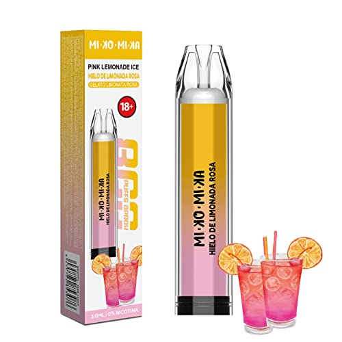 Vaper Sin Nicotina Desechables de Sabores - 800 Caladas - Cigarrillo Electrónico Pod Vaper Sin Nicotina (Limonada Rosa, 2 Unidades)