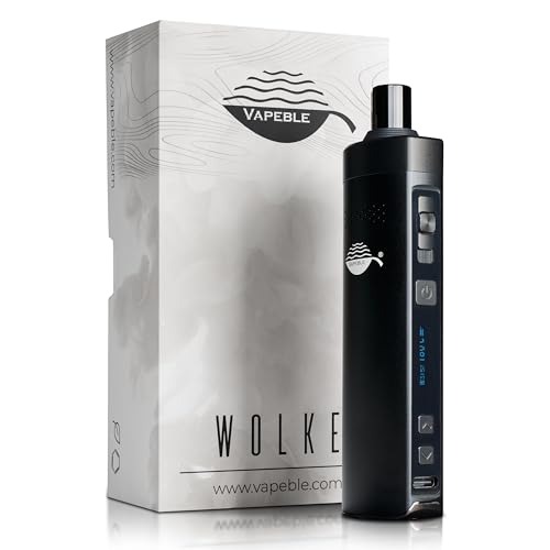 Vapeble Vaporizador Wolke V2 - Dry Herb Vaporizer, Batería Reemplazable de 3200 mah, Pantalla OLED Control de Temperatura continuo - Vaporiza Hierbas, resinas Aceites
