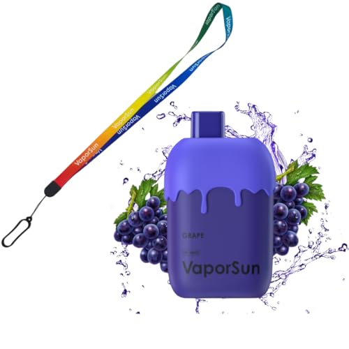 Pack 3 Unidades – VAPORSUN – Dispositivos Portátiles Sin Nicotina, 10.000 Usos, Recargable Tipo-C + Lanyard