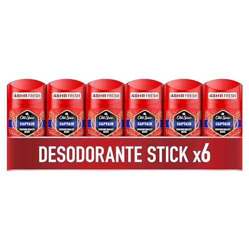 Old Spice Captain Desodorante En Barra Para Hombres 50 ml x 6