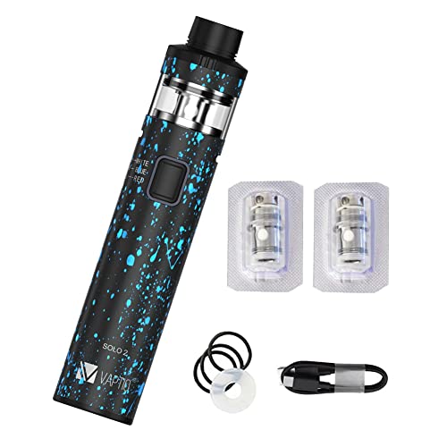 VAPTIO Vape Pen 3000mAh Batería incorporada 50W Cigarrillo Electrónico con 2 piezas Solo 2 Coil 0.2ohm Bobina de malla,Sin líquido Sin nicotina (Galaxia)