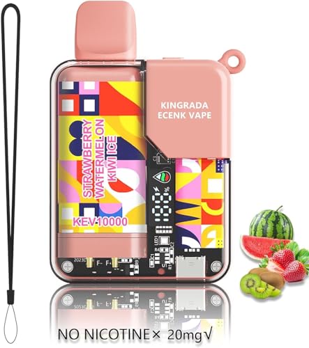 Vaper Sin Nicotina, Pod Recargable Tipo C, 9500 Cigarrillo Electrónico Pantalla de Visualización LED Sin Líquido Para Cigarrillos Electrónicos
