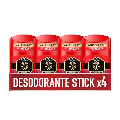 Old Spice Tomorrowland Desodorante Barra, Edición Especial Hombre 150 ml x 4, 48H De Fescura, El embalaje puede variar