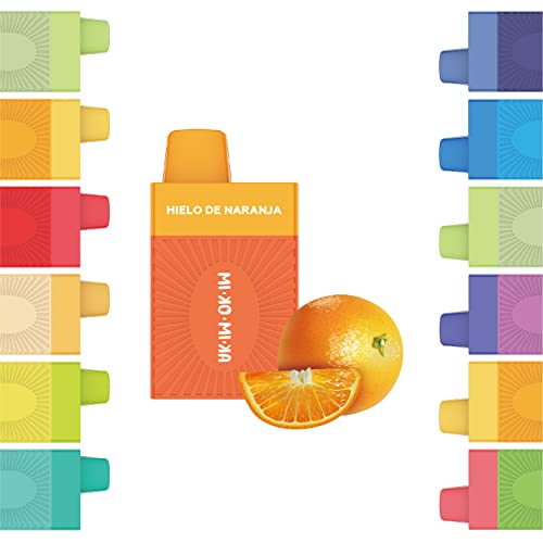 Vaper Sin Nicotina Desechables de Sabores - 800 Caladas - Cigarrillo Electrónico Pod Vapeador Sin Nicotina (Naranja, 2 Unidades)