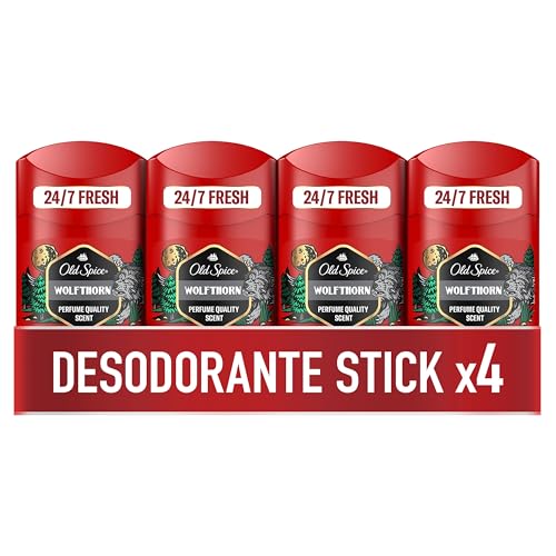Old Spice Wolfthorn Desodorante En Barra Para Hombres 4x50 ml