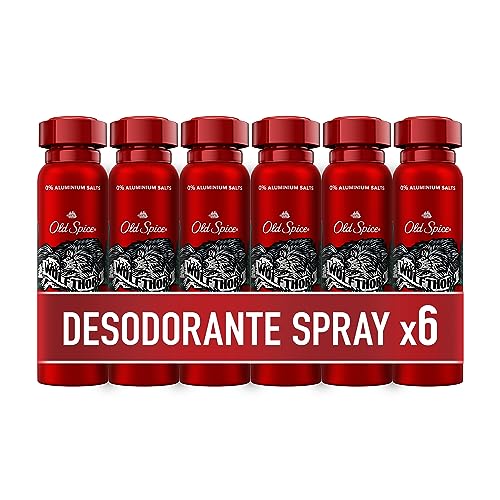 Old Spice Wolfthorn Desodorante Corporal En Spray Para Hombre, 48 Horas Fresco, 0% Sales De Aluminio, 150 ml