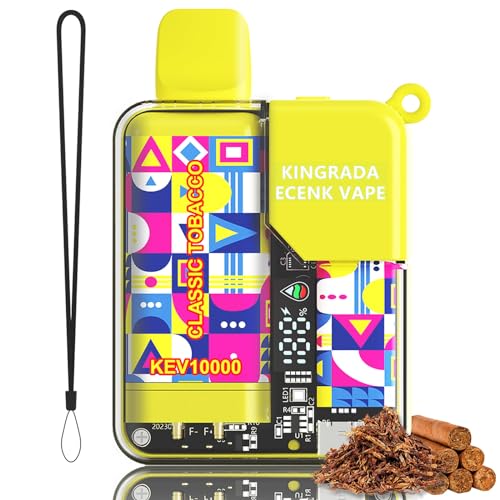 Recargable Cigarrillo 9500 Vaper Electrónico Pod Kit, Atomizador 980 mAh Batería Vape, Pantalla LED de vatio ajustable, Vaper Sin Nicotina Vape Recargable Kit E Cigarette Vaporizador