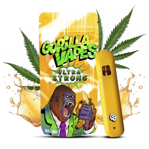 Gorilla Grillz® Vaper CBD Sin Nicotina Recargable, Cigarrillo Electrónico, Pod Kit, Vaporizer 350mAh, Vape Recargable Kit E Cigarette, Vaporizador Sin Líquido